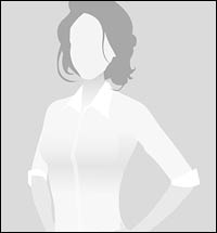 Default placeholder businesswoman half-length portrait photo avatar. Woman gray color 