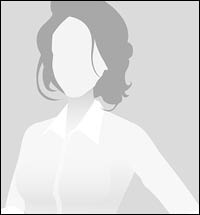 Default placeholder businesswoman half-length portrait photo avatar. Woman gray color 